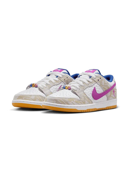 NIKE SB DUNK LOW PURE PLATINUM AND VIVID PURPLE